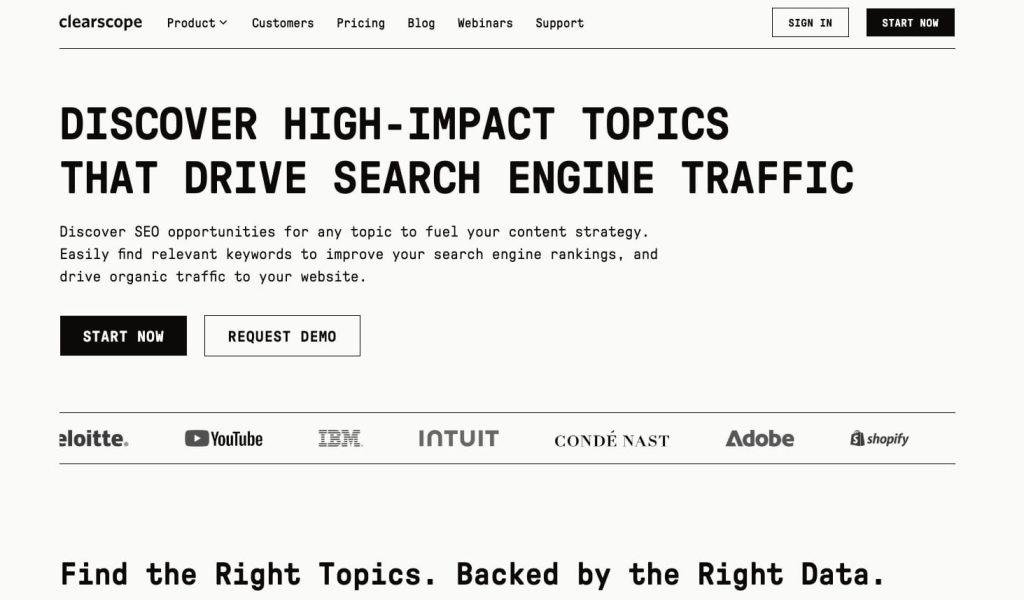 clearscope keyword research tool