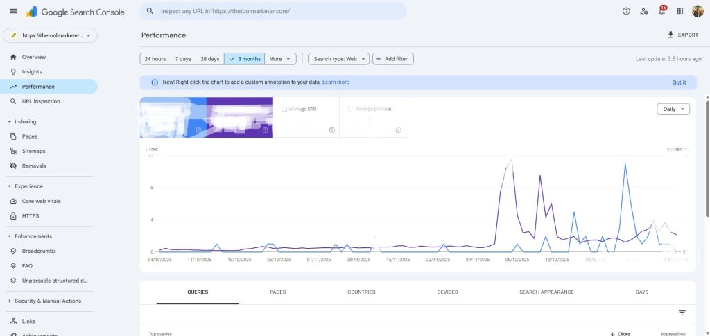 google search consol keywrod research tools