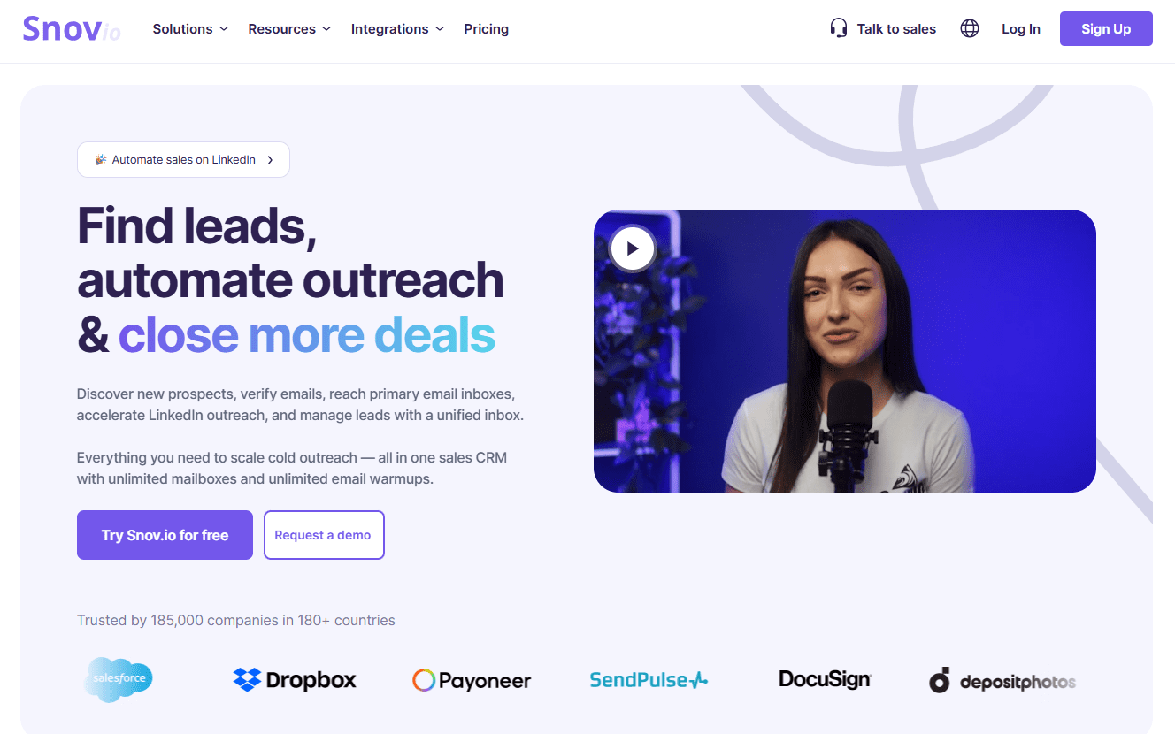 snov.io outreach link building tool
