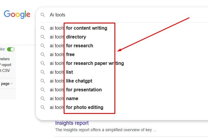 Google Autocomplete keywrod reserarch tool