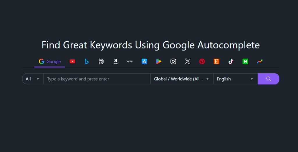 keywordtool.io ecommerce keyword research tool