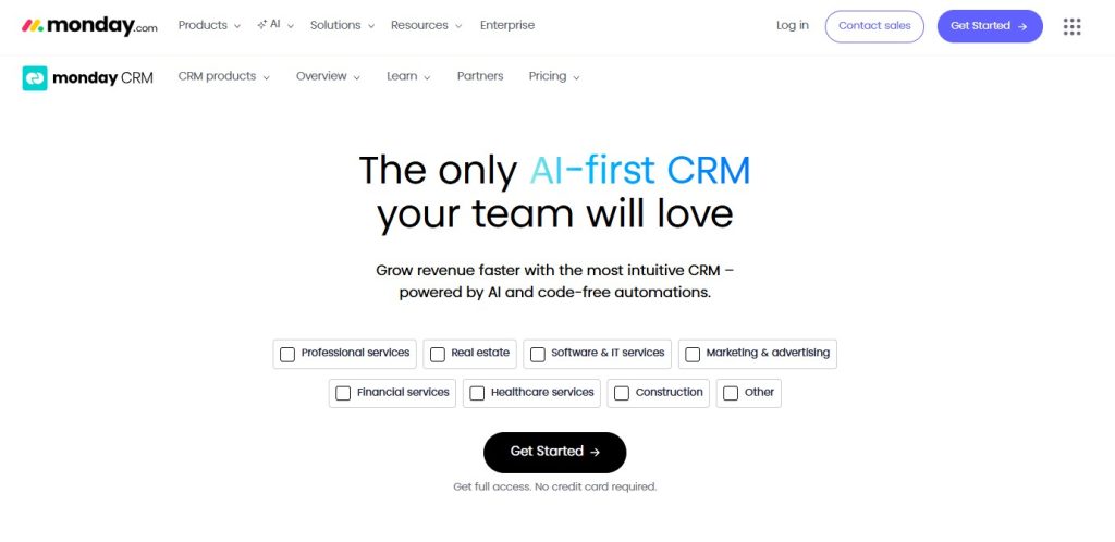Monday Sales CRM