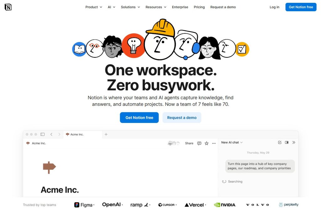 Notion Project management software tool