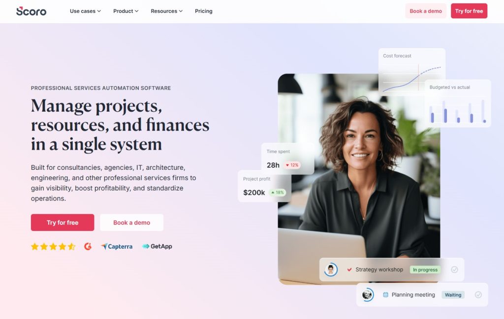 Scoro Project management software tool
