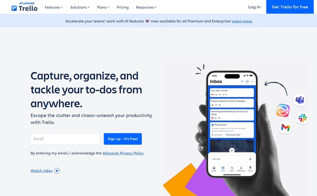Trello Project management software tool